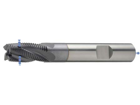 M446 VHM Z=4 25° lang mit NR-Schruppprofil und IK